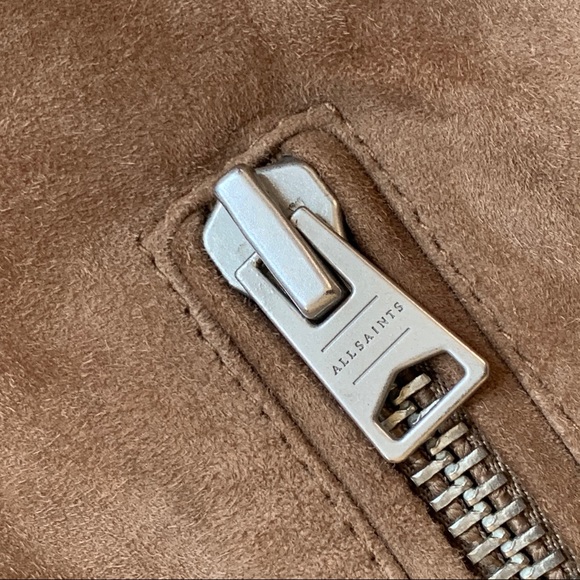 All Saints Chine Suede Jacket - Picture 6 of 15